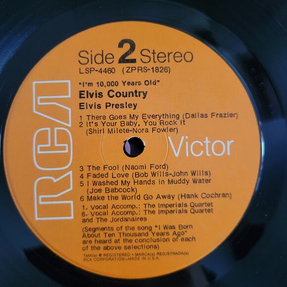 Elvis Presley – Elvis Country (I’m 10,000 Years Old) Vinyl LP – 1971 RCA - Picture 4 of 6